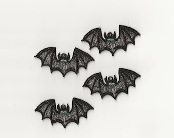 2" Bat Lace Charms, set of 4!