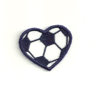 Tiny Soccer Ball Heart Patch! Custom Made! AP89