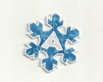 SnowFlake Alphabet Patch 3" Custom Made!