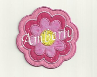 Your Name on a Flower Patch, 4" Custom Made!