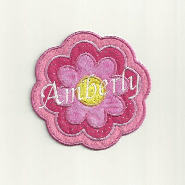 Your Name on a Flower Patch, 5" Custom Made!