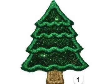 Christmas Tree Miniature 2" Holiday Glitter PN91