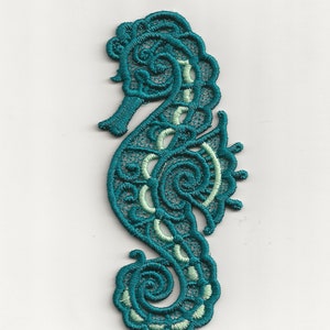 4&quot; Seahorse, Conch Lace Charm / Ornament, Custom Color!