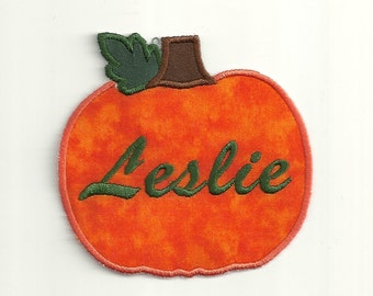 Your Name on a Pumpkin, 5" Patch! Custom Made!