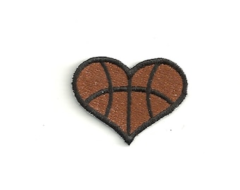 Tiny Basketball Heart Patch! Custom Made!  Ap12