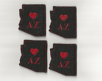 2.3” I Heart Arizona Felties! Custom Color, Set of 4!