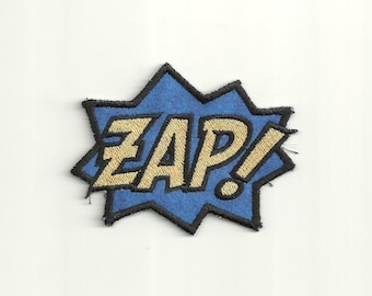 Super Hero, ZAP Patch! Any Color Combo! Custom Made!