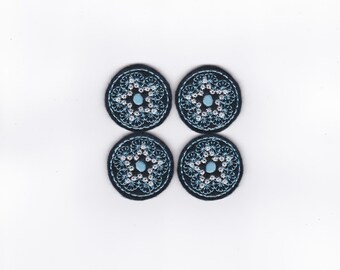 2" BOHO Snowflake Felties, Set of 4!