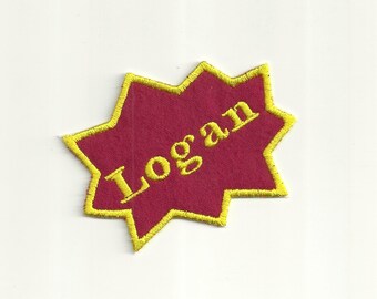 Your Name in a Superhero Patch, Any Color Combo! Custom Made! AP91