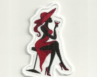 60's Cosmo Break Silhouette, Vintage Style Fashion Patch! Custom Made!