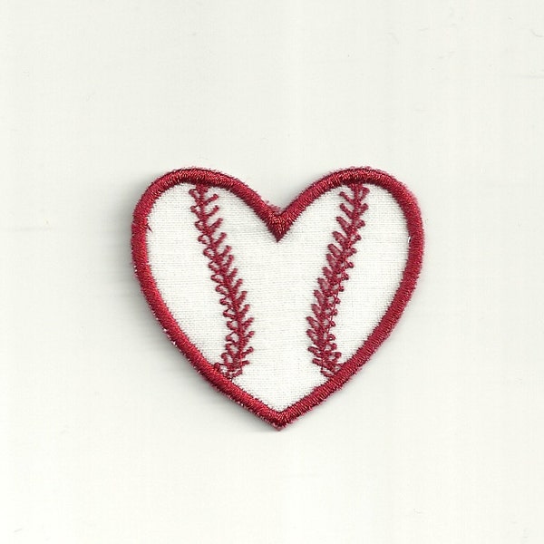 Tiny Baseball Heart Patch! Custom Made! AP87
