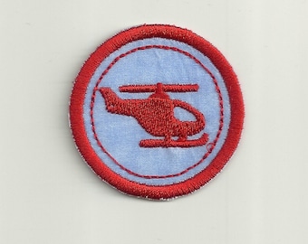 2" Helicopter Merit Badge! Any Color Combo! Custom Made!