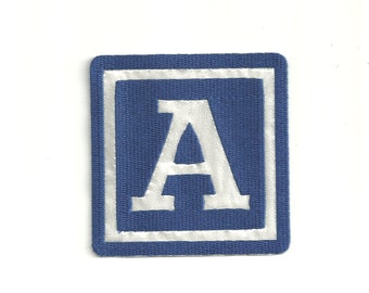 Tiny, Your Initial on a Baby Block Letter Patch! Any Color! Custom Made! LET8
