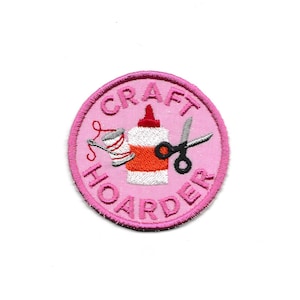 2.5&quot; Craft Hoarder Merit Badge, Patch! Any Color combo! Custom Made!