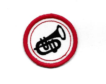 2" Mellophone Merit Badge, Patch! Any Color combo! Custom Made!