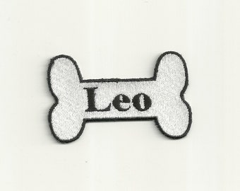 Your Name on a Dog Bone Patch! Custom Made!