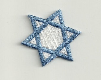 Tiny Star of David Patch, any color combo. Custom Made! F45