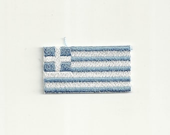 Tiny Greek Flag Patch! Custom Made!