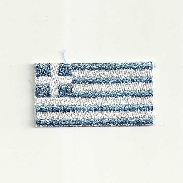 Tiny Greek Flag Patch! Custom Made!