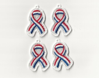 2” Patriotic Ribbon Charms, Set of 4!