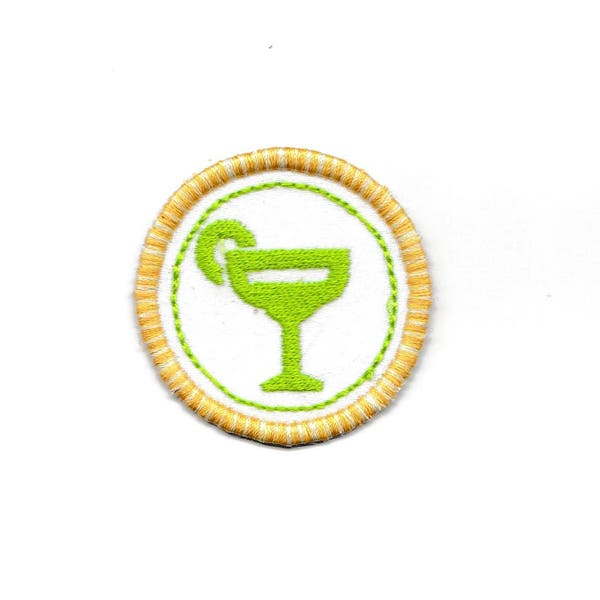 2" Margarita Merit Badge, Patch! Any Color combo! Custom Made!