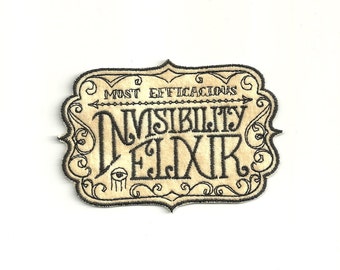 Invisibility Elixir, Label Patch! Custom Made! AP1