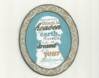 William Shakespeare Quote, Cameo Patch! Custom Made! F12