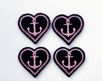 Anchor Heart Felties! Custom Color, Set of 4!