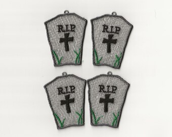 2" Tombstone Lace Charms, set of 4!