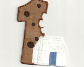 Birthday Number Cookie and Milk Patch Custom Made!