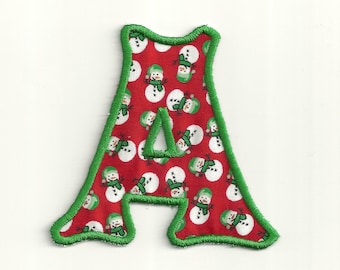 Snowmen Letter! 4" any letter Custom Made!