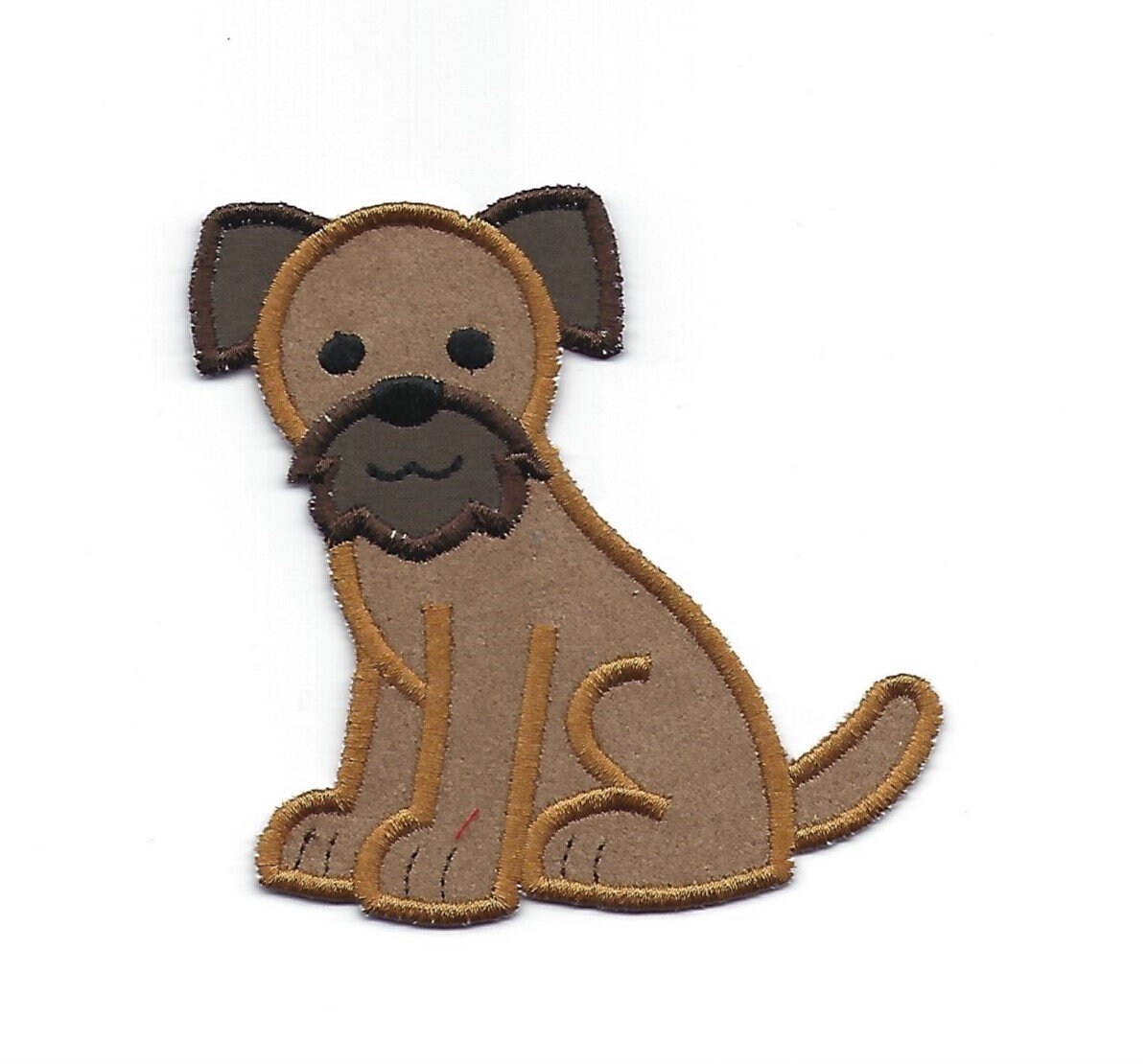 thumbnail image 2 of Norfolk Terrier Dog Breed Embroidery Patch - 3 X 3 1/4 Inches, Red Tan, Iron-On 2 of 3