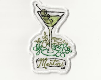 4" Martini Drink Patch! Custom Made!