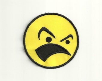 Yelling Smiley Face Patch! Custom Made!