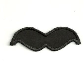 Mustache Patch, small! Custom Made!