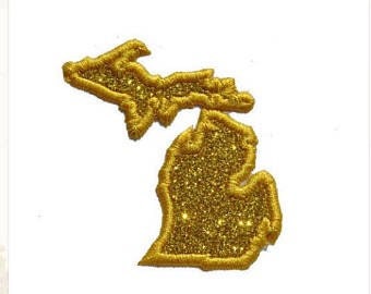 2.5" Glitter Michigan State Patch!