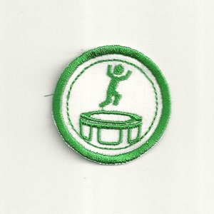 2&quot; Trampoline Merit Badge! Any Color Combo! Custom Made!