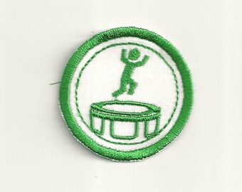 2" Trampoline Merit Badge! Any Color Combo! Custom Made!