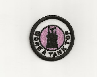 2" Wore a Tank Top Merit Badge, Patch! Any Color combo! Custom Made!