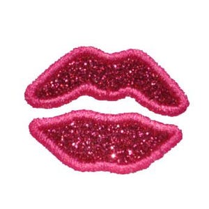 Lips Kiss Set 3,8 x 5 cm Stryk-på Briljant glitter utan kladd PN2