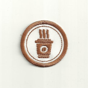 2&quot; Coffee Lovers Merit Badge, Patch! Any Color combo! Custom Made!