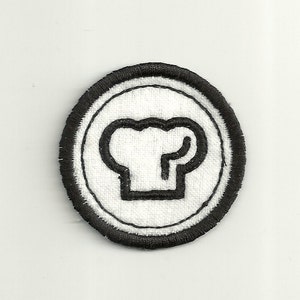 2&quot; Cooking, Chef&#39;s Hat Merit Badge, Patch! Any Color combo! Custom Made!