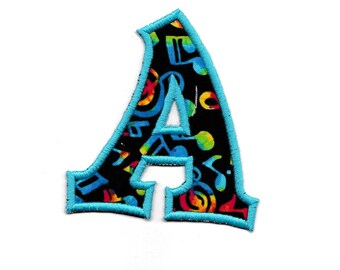 Music Notes Letter Patch, Custom Made!