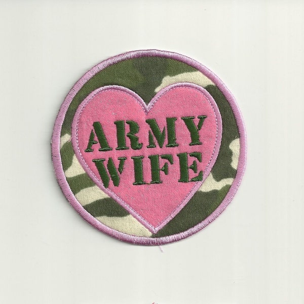 Military Wife Patch, Any Branch of Service! Custom Made!