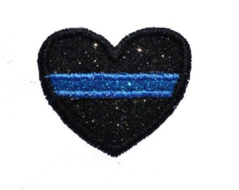 Thin Blue (Police) Thin Red Line (Firefighters) and Thin Green (Military) 1.4 inch Iron On Brilliant NO MESS glitter PN40