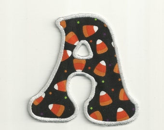 Halloween Candy Corn, Letter Patch! Custom Made!