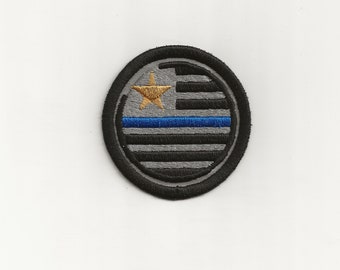2.5" Thin Blue Line Flag, Police Officer Responder Patch! Custom Made!