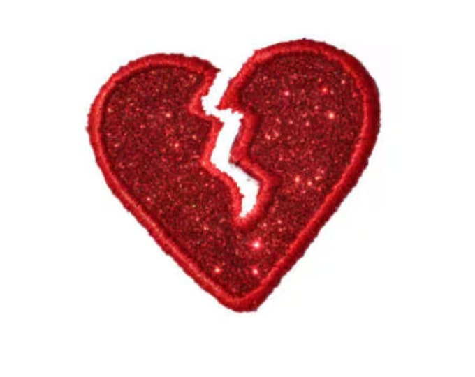 Featured listing image: Glitter Broken Heart Red! AP27