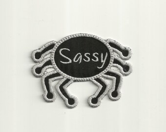 Personalized, Halloween Spider Patch, Any Color! Custom Made!