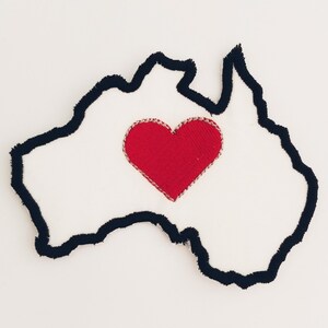 Jag älskar Australien-tygmärke, specialtillverkat!